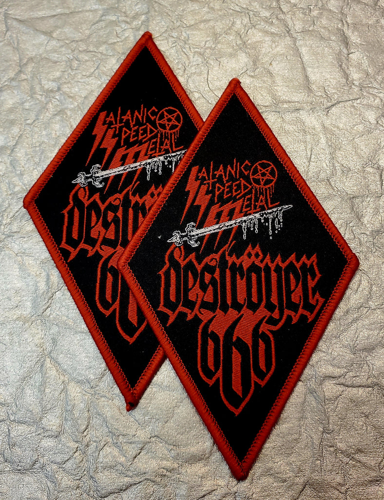 DESTROYER 666 "Satanic Speed Metal" Official Patch (red border)