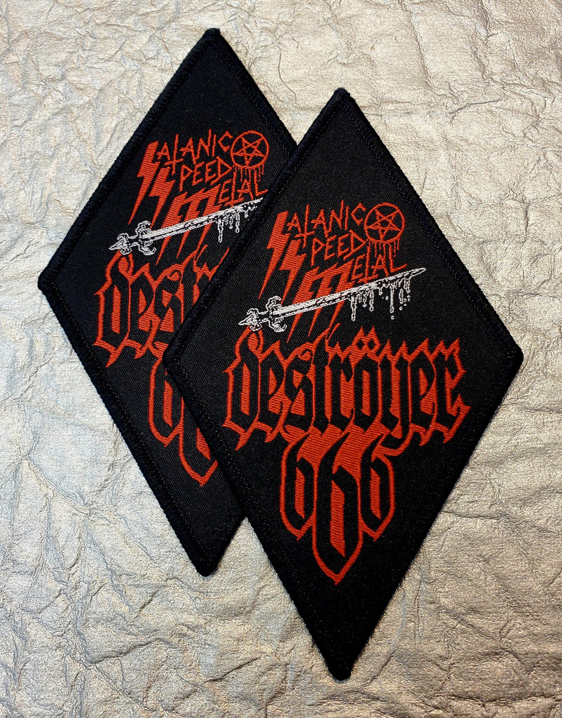 DESTROYER 666 "Satanic Speed Metal" Official Patch (black border)