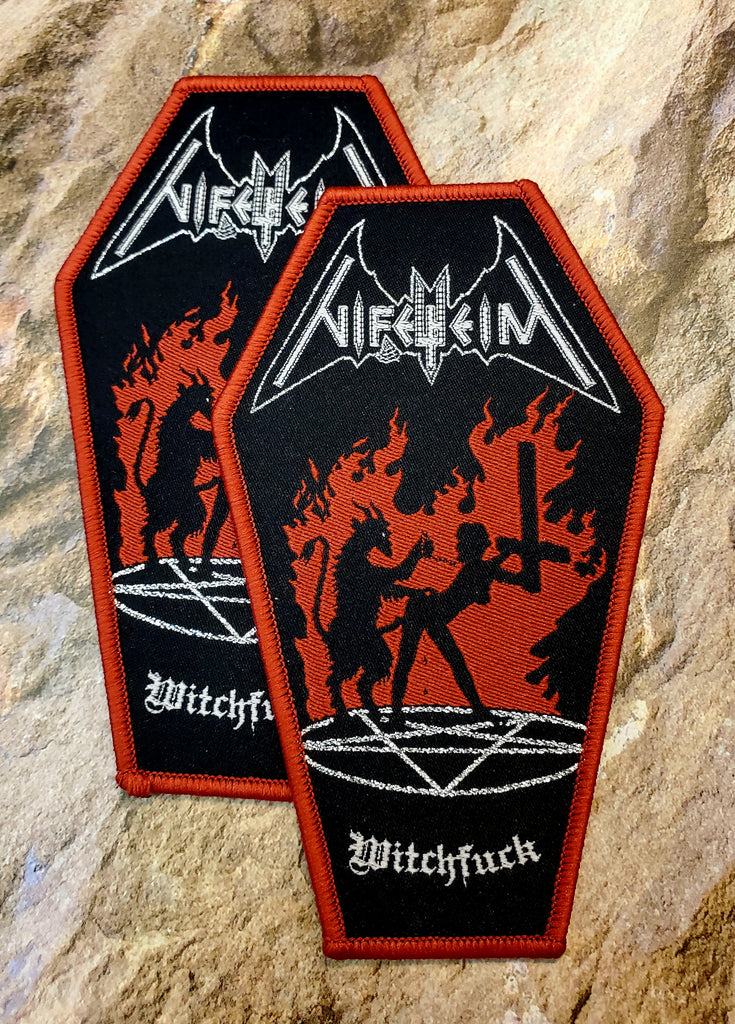 NIFELHEIM "Witchfuck" Coffin Patch (red border)