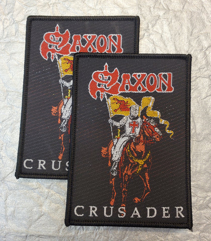SAXON "Crusader" patch (black border)