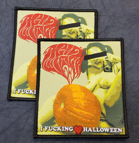 ACID WITCH "I Fucking ❤️ Halloween" Official patch (black border)