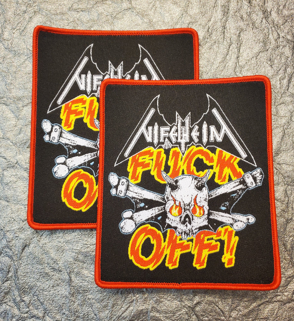 NIFELHEIM "Fuck Off" Patch (red border)