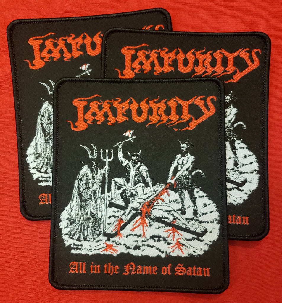 IMPURITY "All In The Name Of Satan" Offical patch (black border)