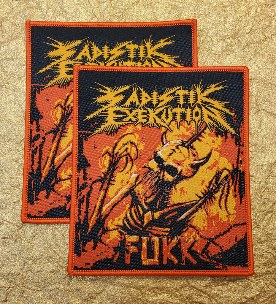 SADISTIK EXEKUTION "Fukk" Patch (orange border)